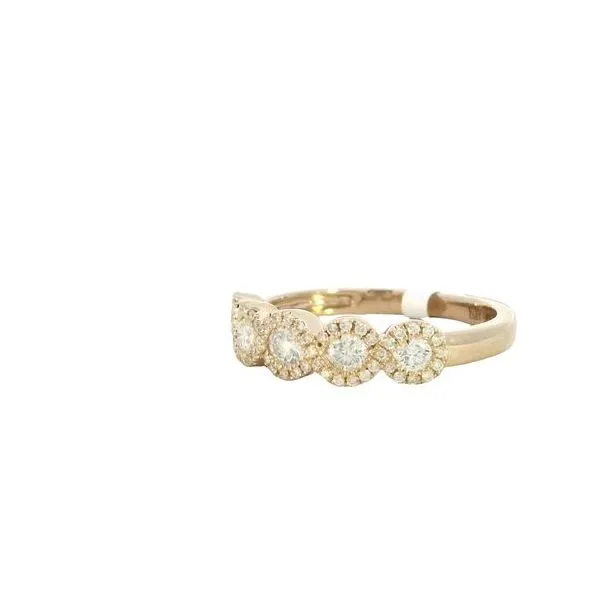 Anniversary style 5 Diamond halo ring in 14ky Image 3 Bryan Jewelry Prattville, AL