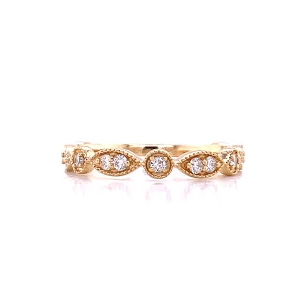 Yellow Gold and Diamond Stackable Image 2 Bryan Jewelry Prattville, AL
