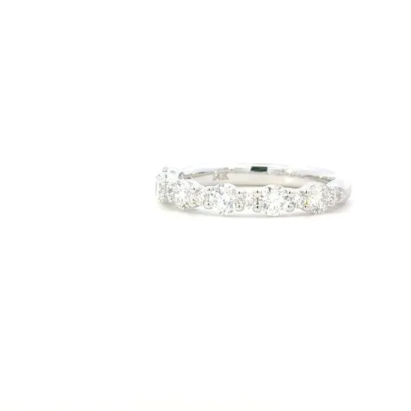 Stackable 13 diamond band in 14k white gold Image 3 Bryan Jewelry Prattville, AL