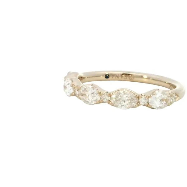 5 Oval and 6 round Diamond Band in 14ky Image 2 Bryan Jewelry Prattville, AL