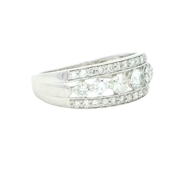 Three row 14kw 1ctw diamond wedding band Image 2 Bryan Jewelry Prattville, AL