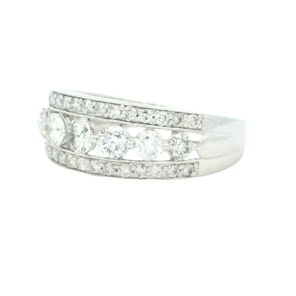 Three row 14kw 1ctw diamond wedding band Image 4 Bryan Jewelry Prattville, AL