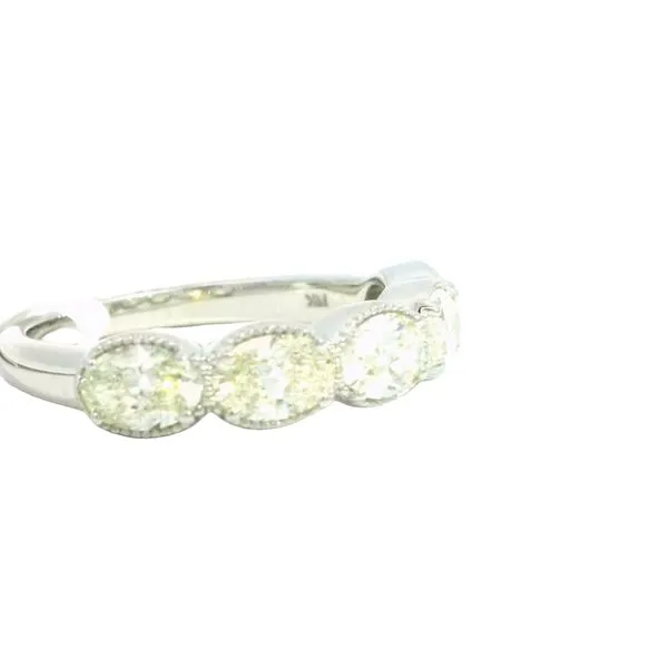 Brilliance in Balance, 5 Stone Oval Diamond Band in 14kw Image 3 Bryan Jewelry Prattville, AL