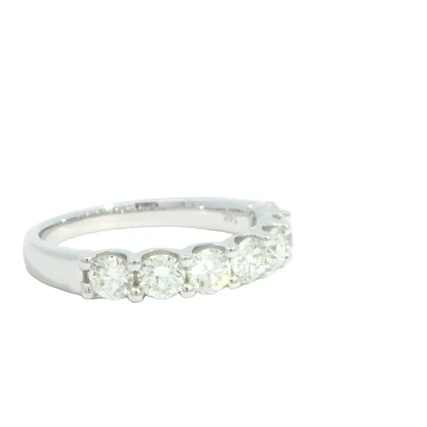 Crisp Lines, Brilliant Shine 7 Diamond Anniversary Band in 14k white gold Image 3 Bryan Jewelry Prattville, AL