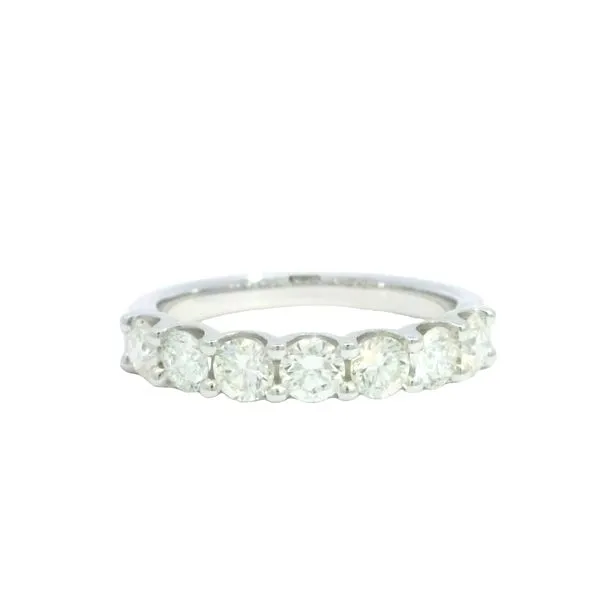 Crisp Lines, Brilliant Shine 7 Diamond Anniversary Band in 14k white gold Bryan Jewelry Prattville, AL