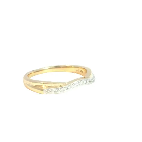Curved Diamond Band in 14ky  .10ctw Image 4 Bryan Jewelry Prattville, AL