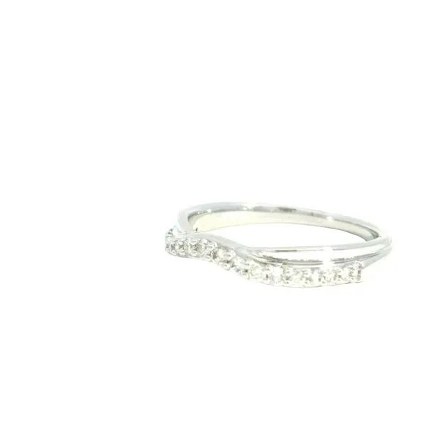 Curved Diamond Band in 14kw Image 3 Bryan Jewelry Prattville, AL