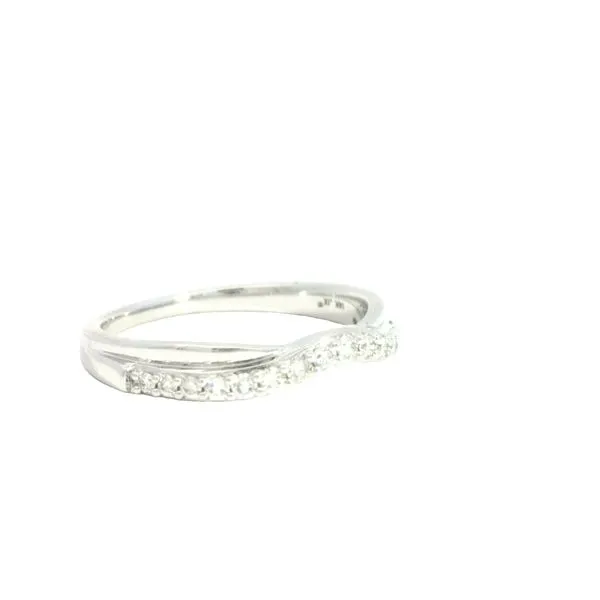 Curved Diamond Band in 14kw Image 4 Bryan Jewelry Prattville, AL