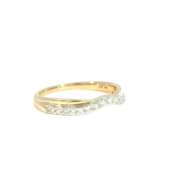 Curved Diamond Band in 14ky Image 4 Bryan Jewelry Prattville, AL