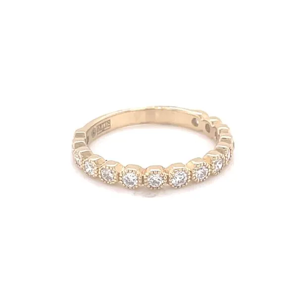 Milgrained Bezel Set Band in 14ky Image 2 Bryan Jewelry Prattville, AL