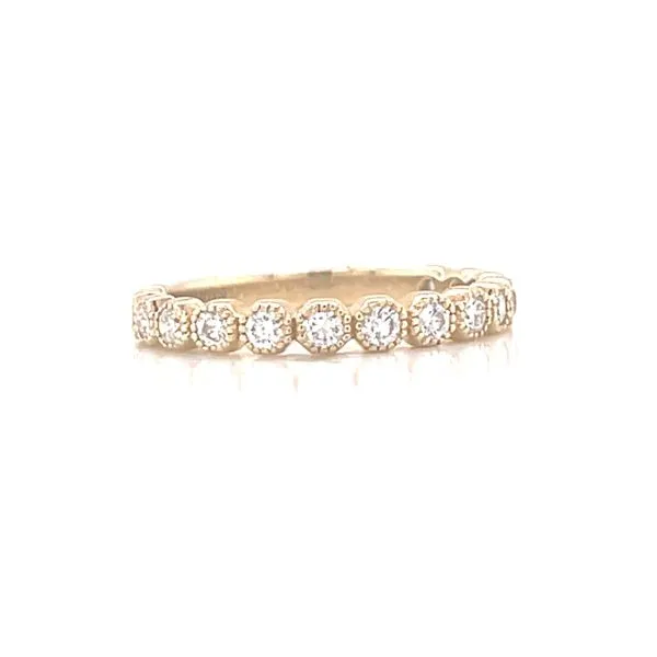 Milgrained Bezel Set Band in 14ky Image 3 Bryan Jewelry Prattville, AL