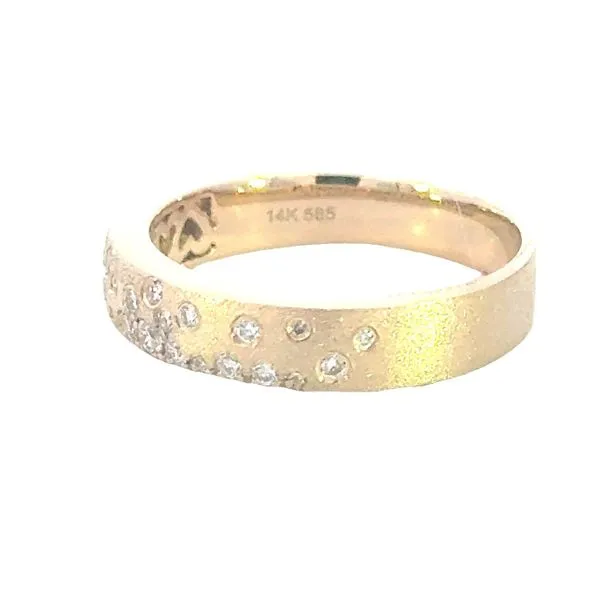 Delicate Sparkle, Artful Design Diamond Confetti Band in 14k yellow gold Image 2 Bryan Jewelry Prattville, AL
