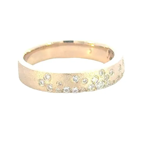 Delicate Sparkle, Artful Design Diamond Confetti Band in 14k yellow gold Image 3 Bryan Jewelry Prattville, AL