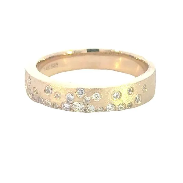 Delicate Sparkle, Artful Design Diamond Confetti Band in 14k yellow gold Bryan Jewelry Prattville, AL