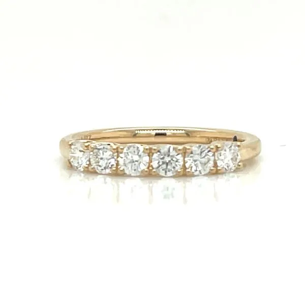 Six Stone Diamond Wedding Band-14ky Bryan Jewelry Prattville, AL