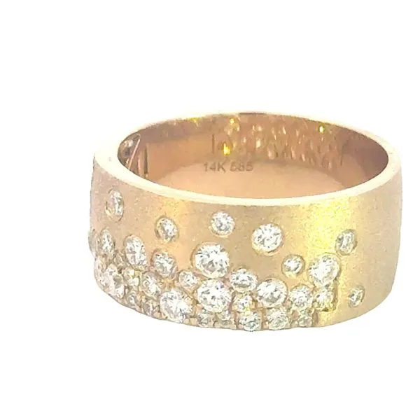 Playful Sparkle, Bold Gold, Diamond Confetti Band in 14ky Image 2 Bryan Jewelry Prattville, AL