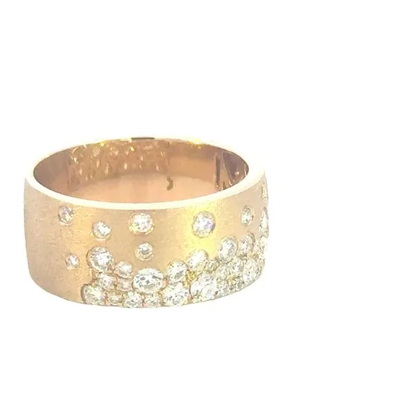 Playful Sparkle, Bold Gold, Diamond Confetti Band in 14ky Image 4 Bryan Jewelry Prattville, AL