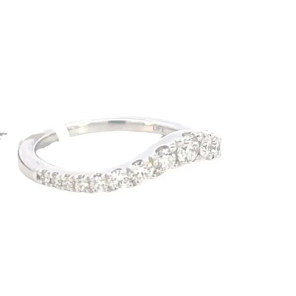 Graduated Size Curved Diamond Band in 14kw Image 3 Bryan Jewelry Prattville, AL