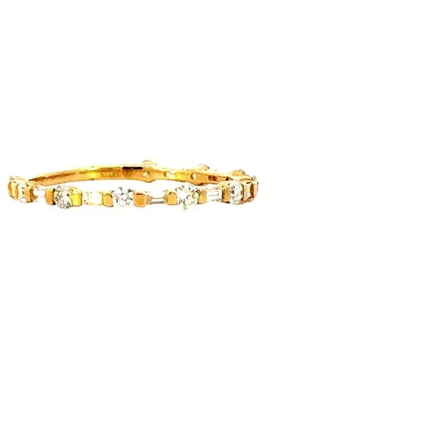 Baguette and round diamond wedding band-14ky Image 3 Bryan Jewelry Prattville, AL