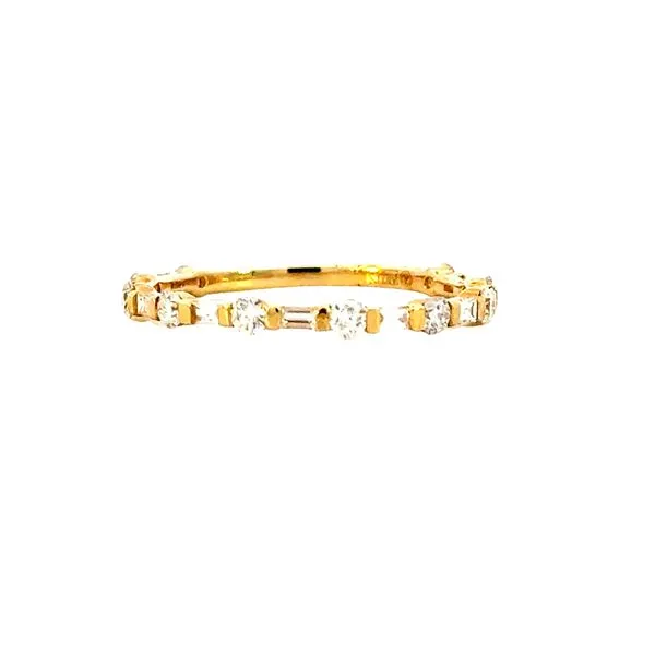 Baguette and round diamond wedding band-14ky Bryan Jewelry Prattville, AL