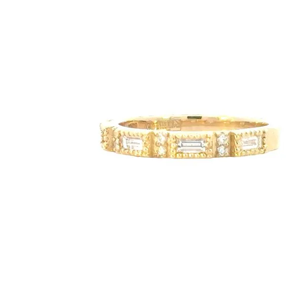 Baguette diamond band with round diamond accents-.35ctw Image 2 Bryan Jewelry Prattville, AL
