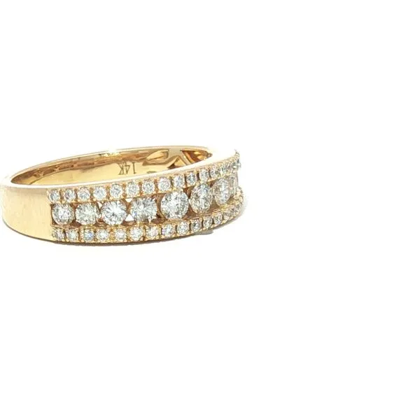 Triple Row Fshion Diamond Band in 14ky Image 3 Bryan Jewelry Prattville, AL