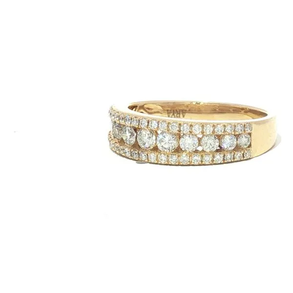 Triple Row Fshion Diamond Band in 14ky Image 4 Bryan Jewelry Prattville, AL