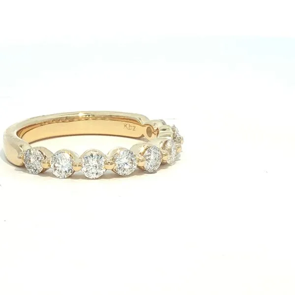 14k Yellow Gold 1ctw Floating Diamond Band Image 3 Bryan Jewelry Prattville, AL