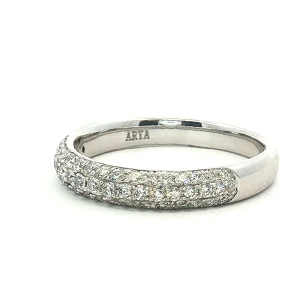 14kw 1/2ctw Triple Row Pave' set diamond band Image 3 Bryan Jewelry Prattville, AL