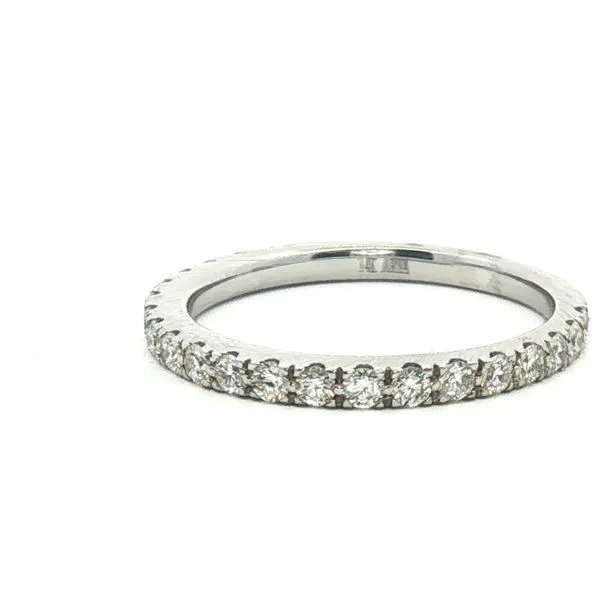 Diamond White Gold Round Brilliant Cut Diamond Band in 14kw Image 3 Bryan Jewelry Prattville, AL