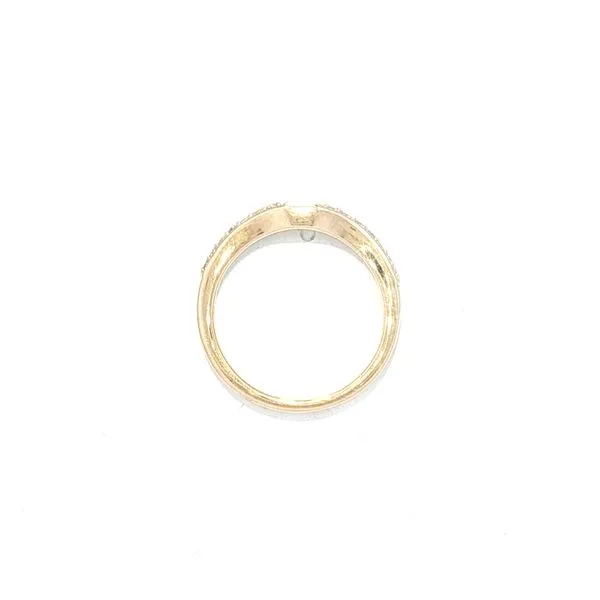Curved Diamond band with Baguette center in 14ky Image 4 Bryan Jewelry Prattville, AL
