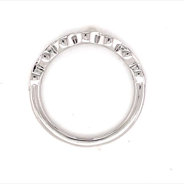 Milgrain Edged Marquise Shaped Sculpted Band-14kw Image 3 Bryan Jewelry Prattville, AL
