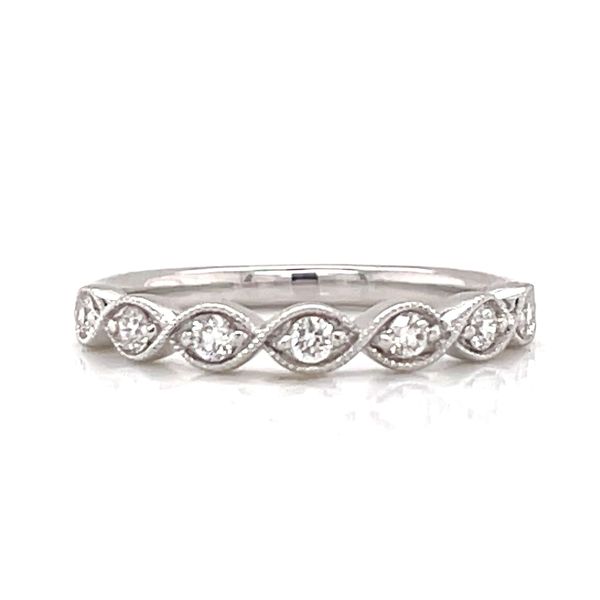 Milgrain Edged Marquise Shaped Sculpted Band-14kw Bryan Jewelry Prattville, AL