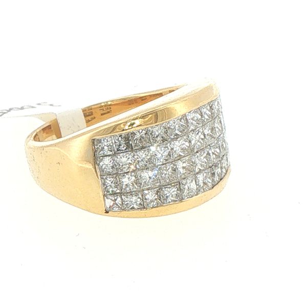 Estate Four Row Princess Cut Diamond Band Image 2 Bryan Jewelry Prattville, AL