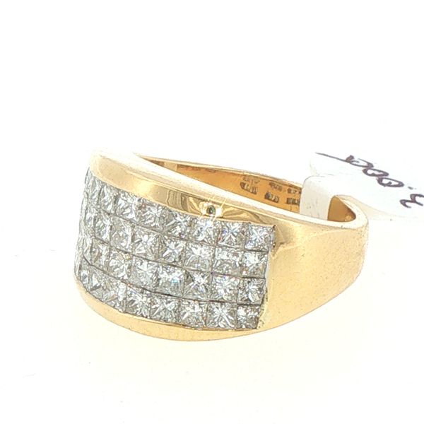 Estate Four Row Princess Cut Diamond Band Image 3 Bryan Jewelry Prattville, AL