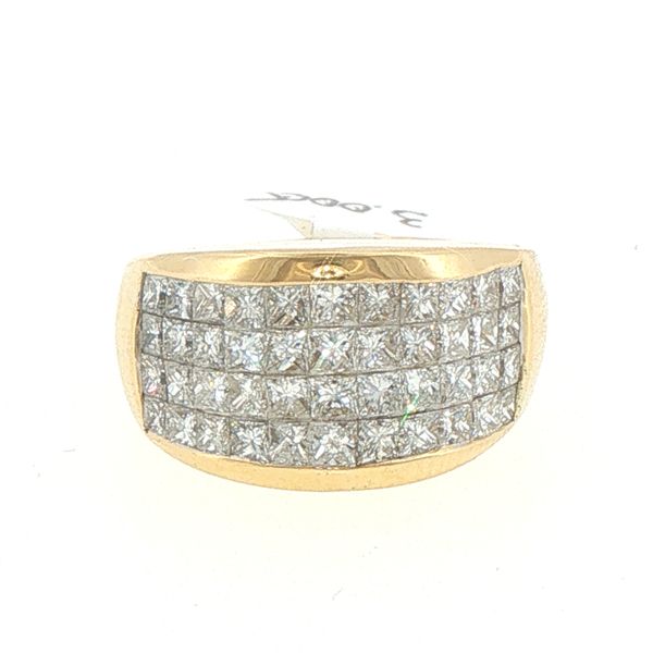 Estate Four Row Princess Cut Diamond Band Bryan Jewelry Prattville, AL