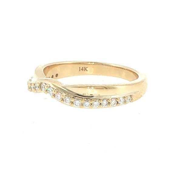 Graceful Sparkle Chevron Diamond Band Image 4 Bryan Jewelry Prattville, AL