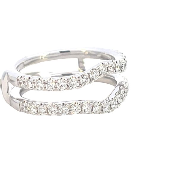 A 14k white gold curved ring guard-.85ctw Image 2 Bryan Jewelry Prattville, AL
