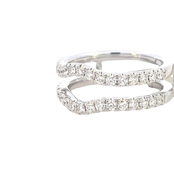 A 14k white gold curved ring guard-.85ctw Image 3 Bryan Jewelry Prattville, AL