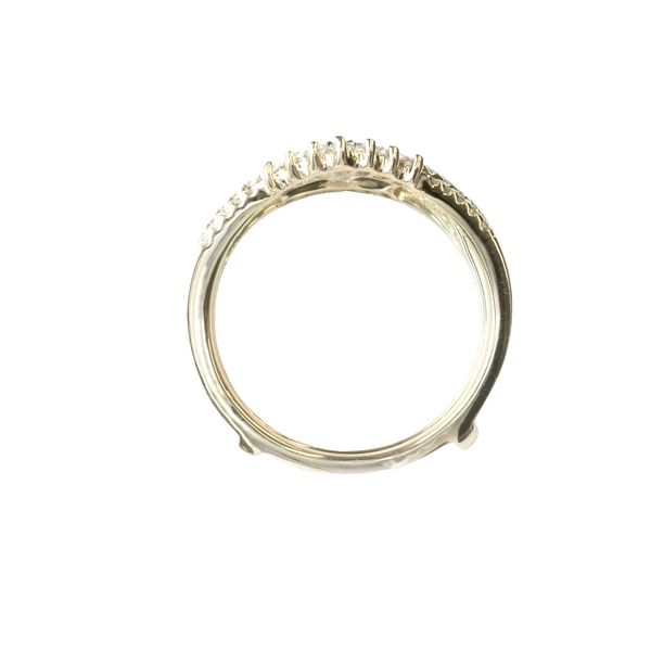 Baguette and round 1/2ctw natural diamond ring guard in 14ky gold Image 5 Bryan Jewelry Prattville, AL