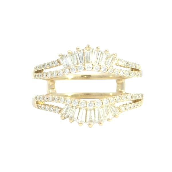 Baguette and round 1/2ctw natural diamond ring guard in 14ky gold Bryan Jewelry Prattville, AL