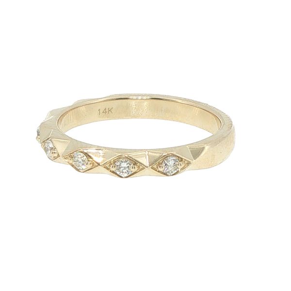 1/5ctw Natural Diamond Faceted Stackable Band in 14K Yellow Gold Image 4 Bryan Jewelry Prattville, AL