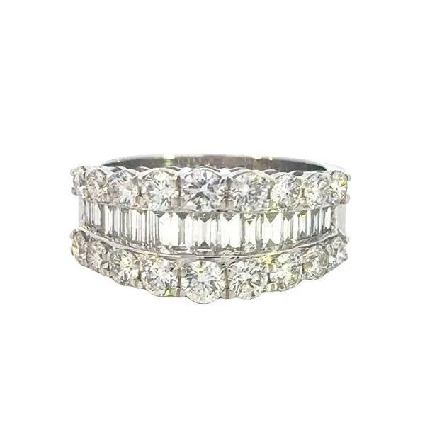 Triple Row Diamond Band-Trisha in 14kw Bryan Jewelry Prattville, AL
