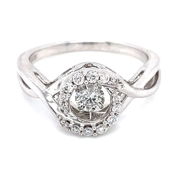 Halo Shimmering Diamond Ring Image 2 Bryan Jewelry Prattville, AL