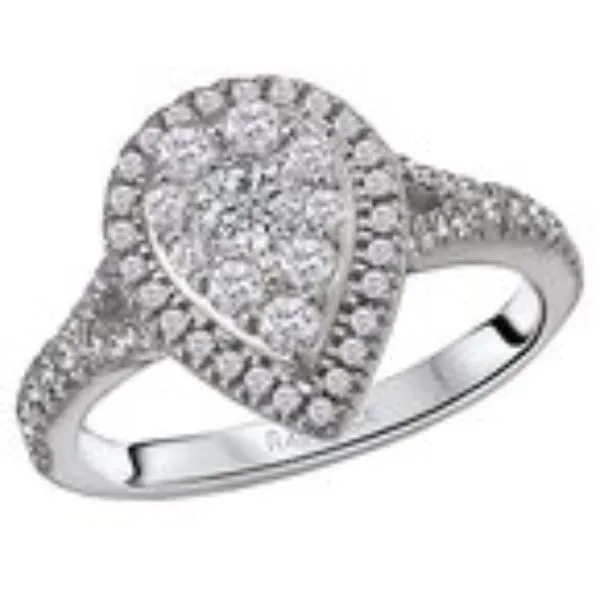 14KW RADIANCE DIAMOND ENGAGEMENT RING PEAR SHAPED HALO, DIAMOND WEIGHT  3/4CTW Bryan Jewelry Prattville, AL