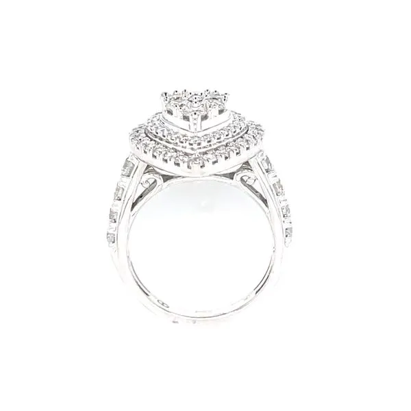 Double Halo 2ctw Pear Shaped Cluster Image 4 Bryan Jewelry Prattville, AL