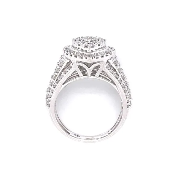 Wide Band Double Halo Pear Shape-2ctw Image 4 Bryan Jewelry Prattville, AL