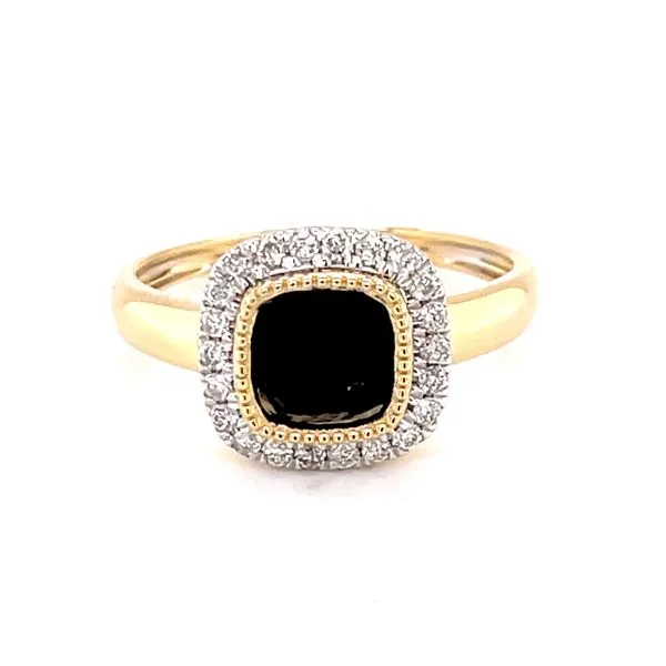 Cushion Shaped Signet with Diamond Halo Image 2 Bryan Jewelry Prattville, AL