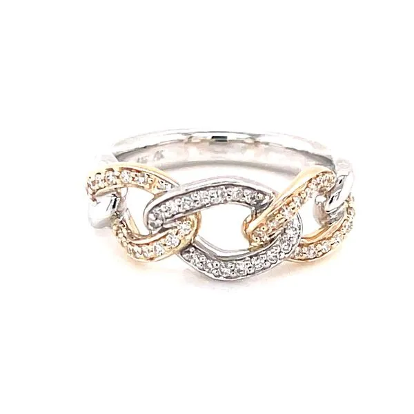 Open Link TT Pave' Set Diamond Ring Image 2 Bryan Jewelry Prattville, AL