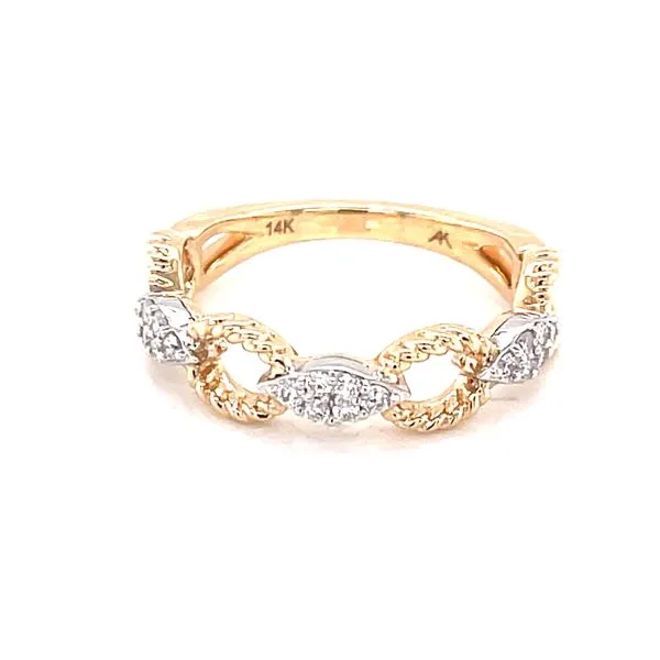 14k Two-Tone Gold Diamond Fashion Ring – 1/5ctw Image 3 Bryan Jewelry Prattville, AL